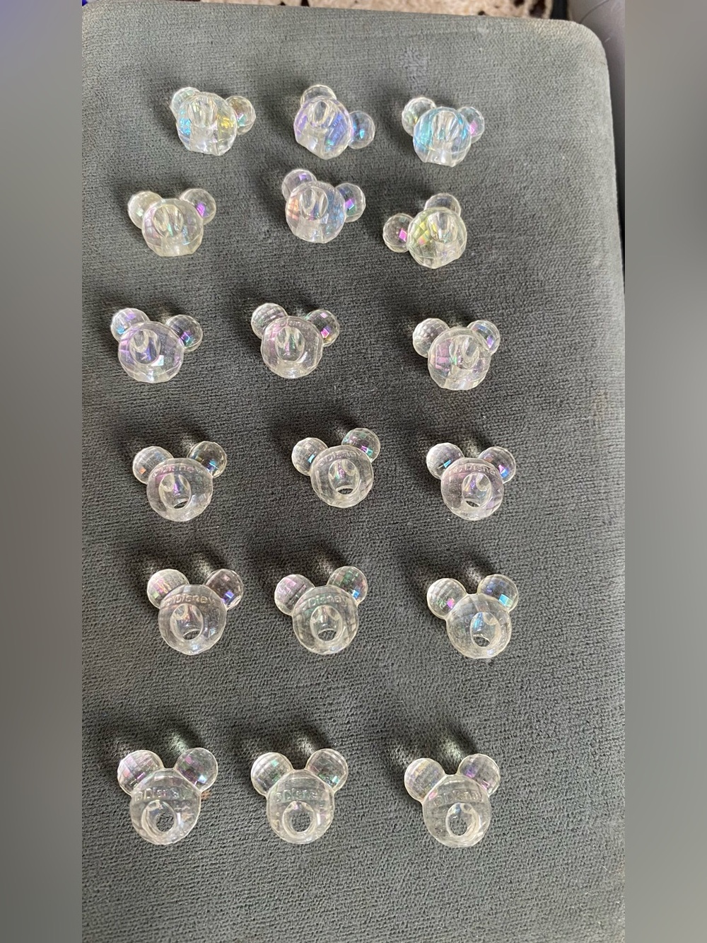 Disney Iridescent Mickey Mouse Beads with Prism Sheen